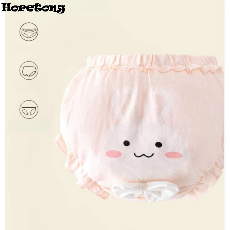 4 Pcs/Set Baby Girls Panties A-class Pure Cotton Cartoon Girl Panties Soft Breathable Kids Children Underwear For 1.5-5 Years