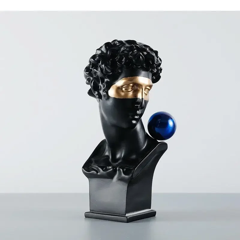 

#For Golden Mask David Characters Resin Statue Desk Decoration Crafts Figures Sculpture Room Aesthetic Decor Furnishings*