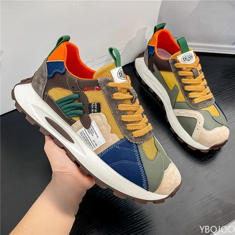 おしゃれなウォーキングシューズ メンズ 厚底シューズ 軽量スニーカー メンズ カジュアル 快適 プラットフォーム トレンド 厚底スニーカー