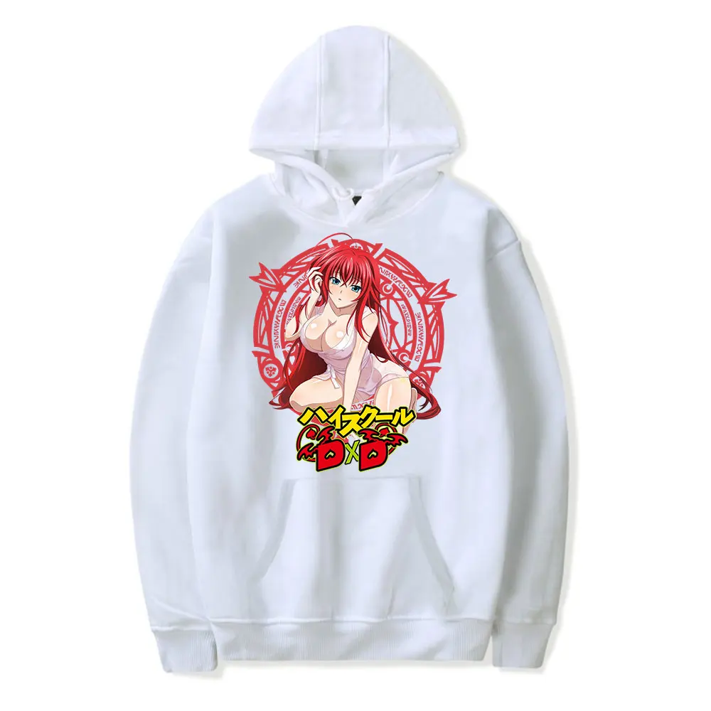 High School DxD Rias Gremory Vintage 90s Hoodie Men and Women Harajuku Hip-hop Sports Outwear Spring Sweatshirt Pullover