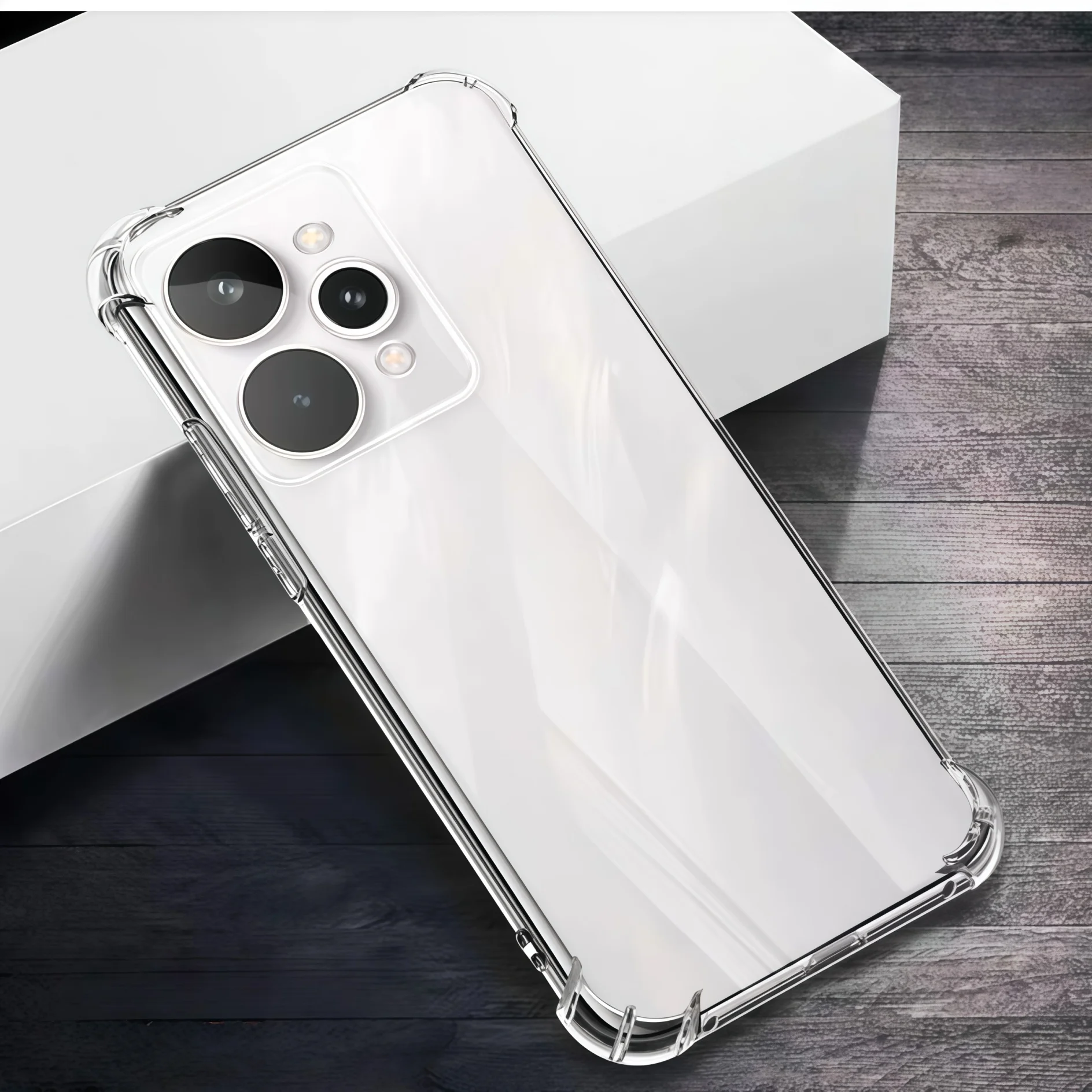 حافظة هاتف شفافة مقاومة للصدمات من مادة TPU لهاتف Realme 15/15 Pro/14 Pro/14 Pro+/ 14X/13 Pro/13 Pro+ (شفاف) #4