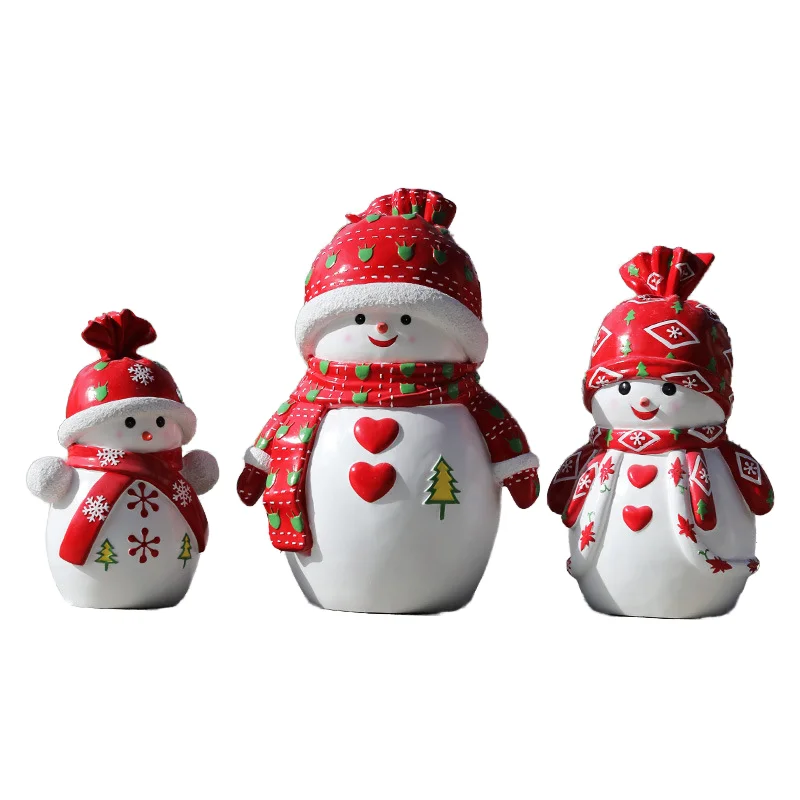 

Снеговик орнамент скульптура FRP новогоднее уличное большое напольное украшение подарочной коробки