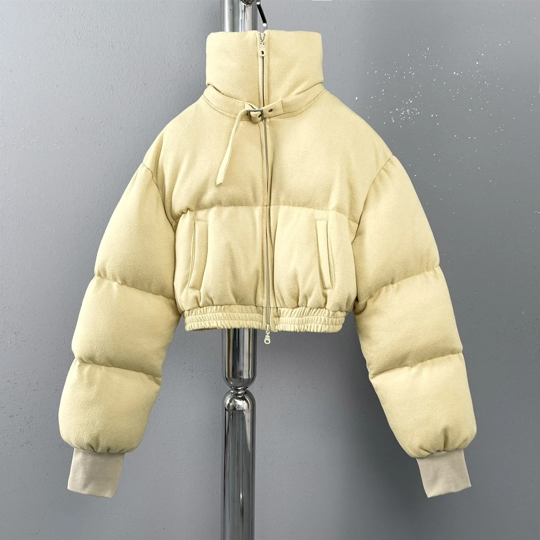 2025 ملابس نسائية سترة تزلج بياقة مقاومة للرياح مع سترة خبز شتاء جديد 1105 #1