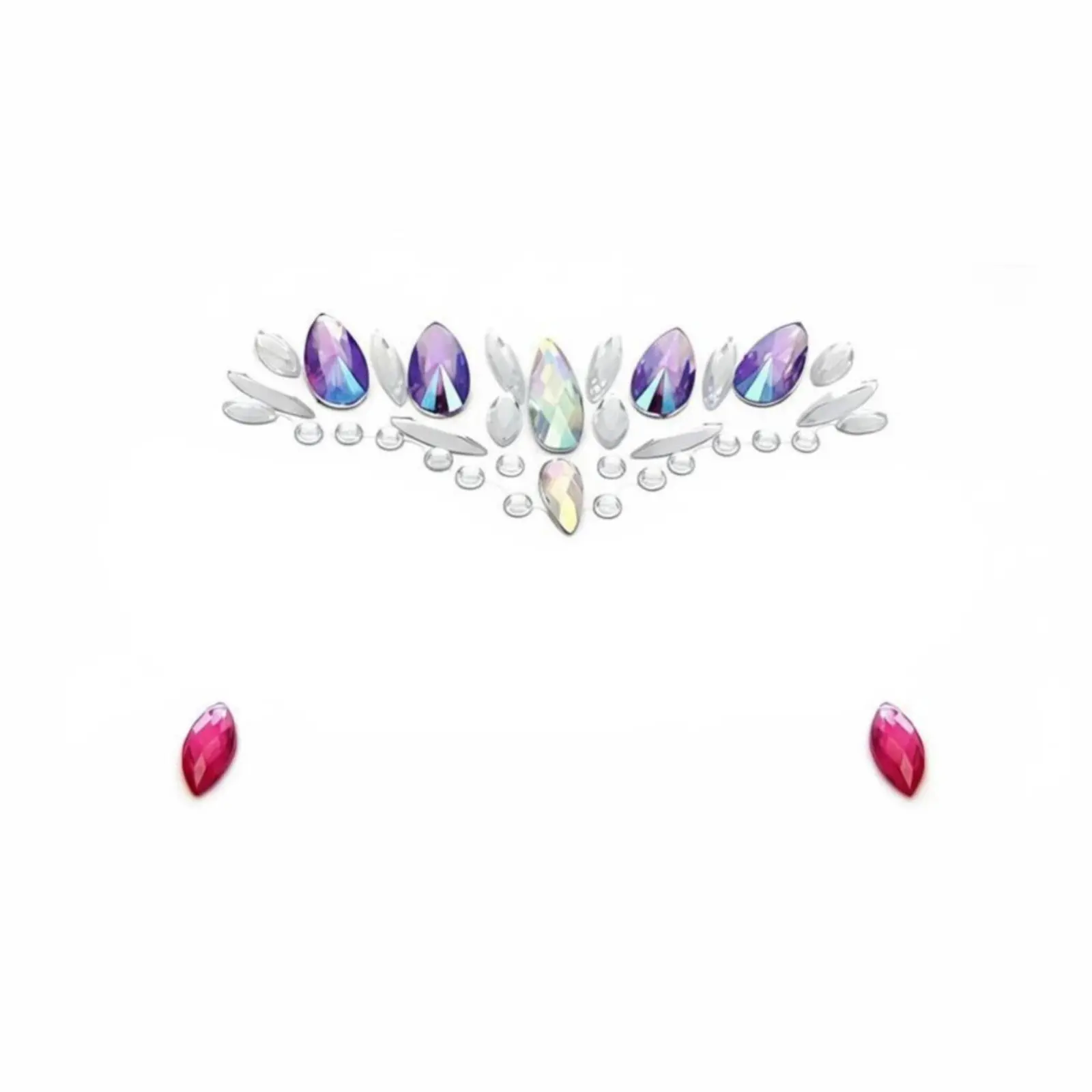 Crystal Gem Face Sticker, Acrylic Decal, Costume Event, EDM Party, Random Selection