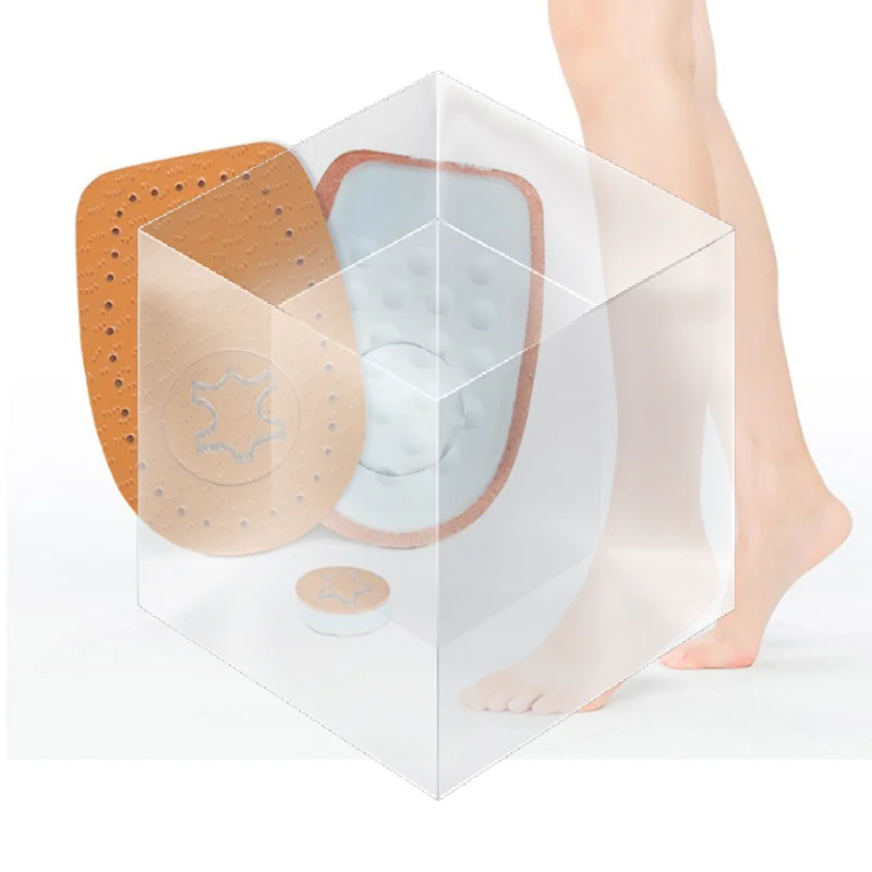 2Pcs Unisex Soft Insole Heel Support  Lift Insert Shoe Pad Height Foot Cushion