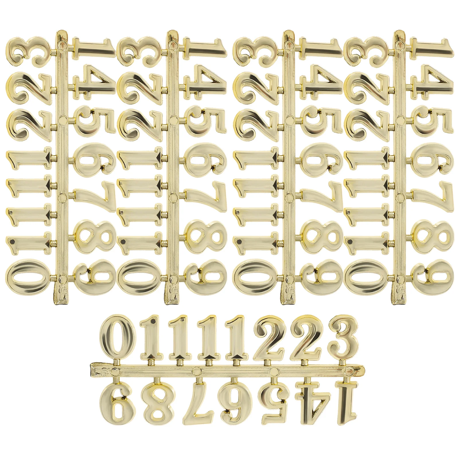 5세트 아랍어 시계 숫자 자체 접착식 숫자 액세서리 벽용 대형 플레이트