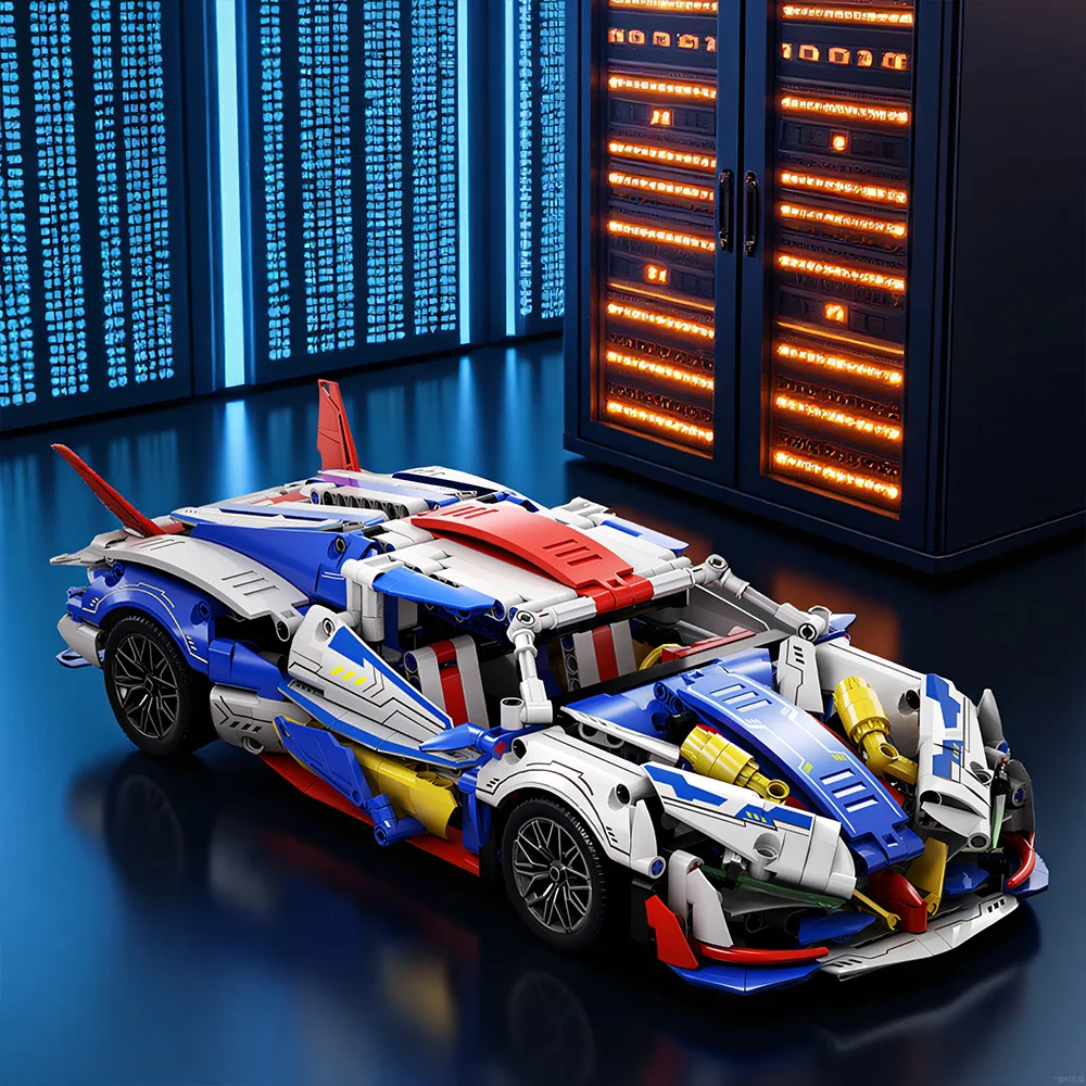 

Технология Apollo, совместимые с LEGO, строительные блоки, игрушка с дистанционным управлением, модель спортивного автомобиля, подарочная головоломка для мальчиков и девочек