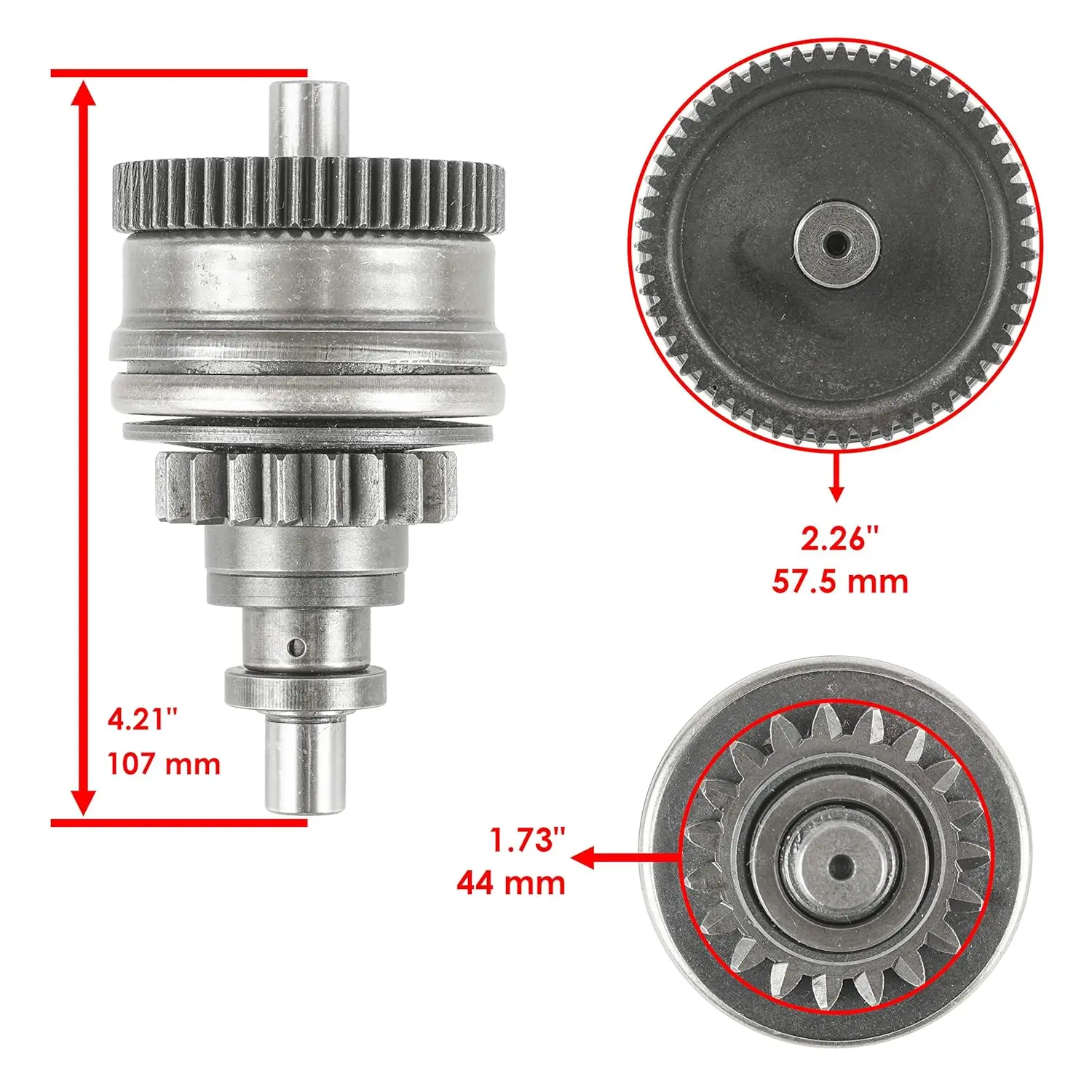 Starter Motor and Drive Bendix for Yamaha SuperJet 700 02-12 WaveRunner SuperJet 700 13-20 WaveVenture XL700 02-04 6M6-81800-10