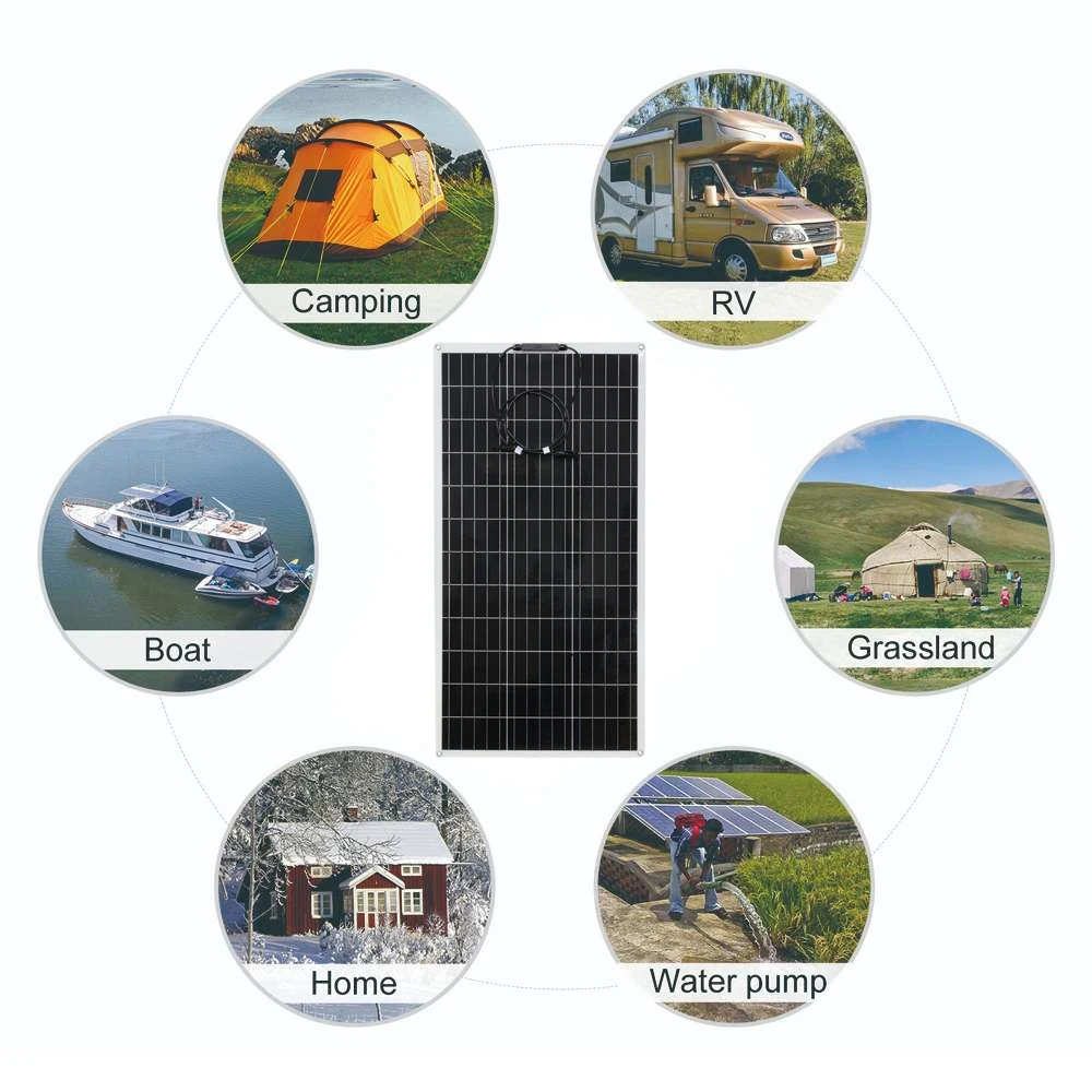 PET 18V 300W Solarpanel Kit Ladung 12V Batterie Protable Flexible Solarzellen Batterie Ladegerät für Camping Auto RV Handy