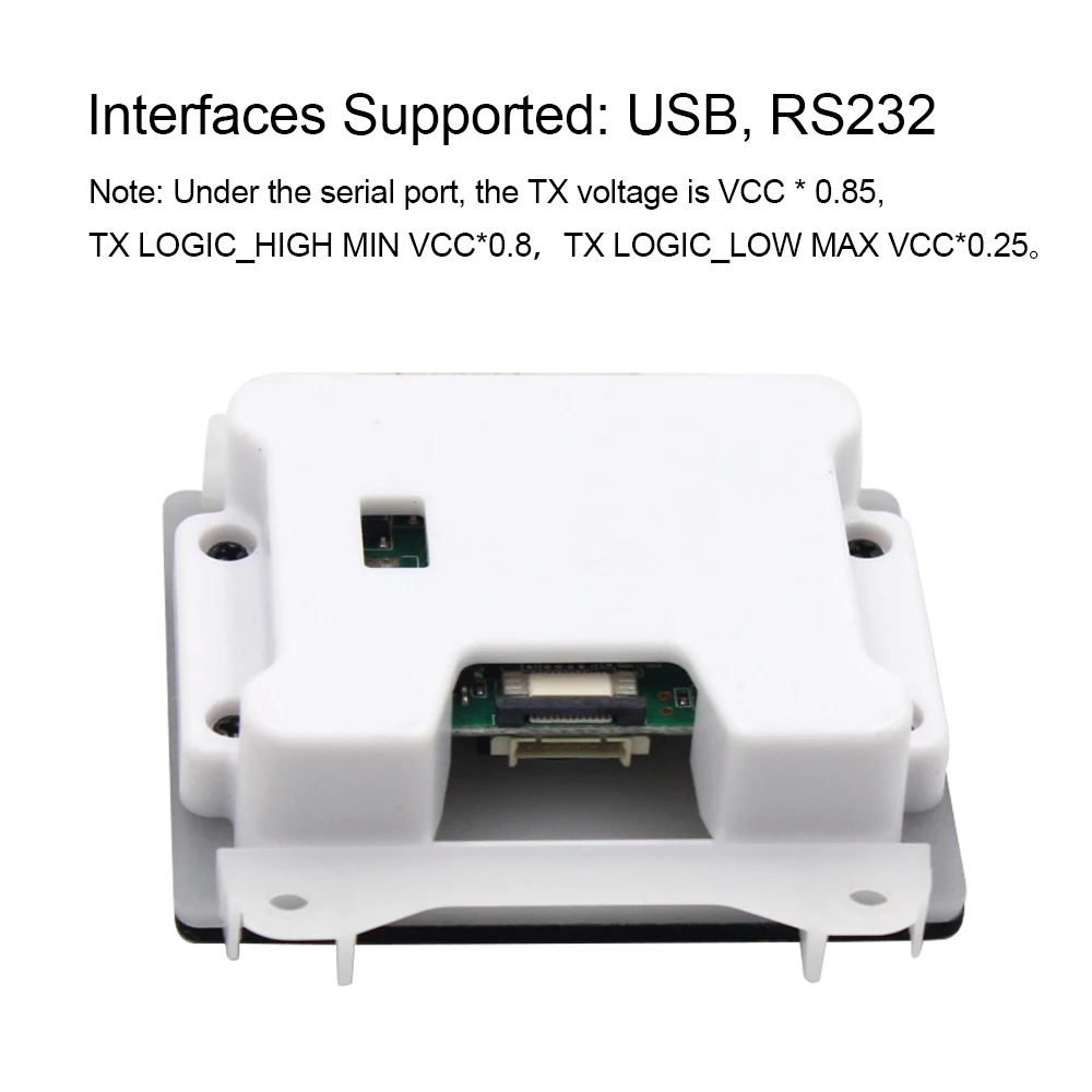 Gm861s interface uart/usb 1d/2d código de barras qr módulo leitor código de barras instalação fixa embutida branco verde led plug and play