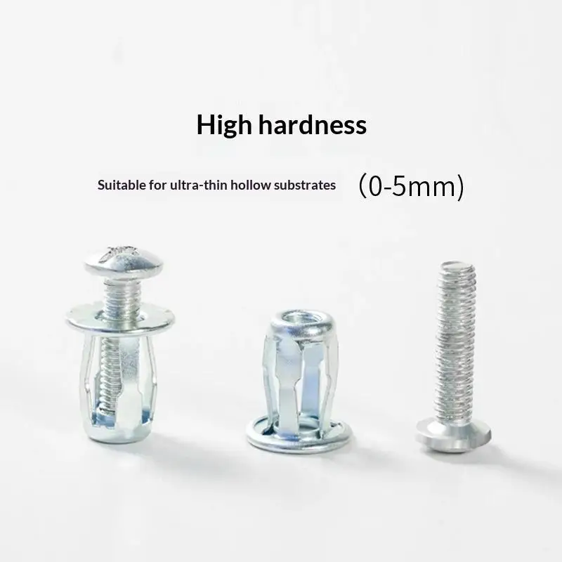 10pcs Panel License Plate Clamp Lock Jack Nuts M4 M5 M6 M8Metal Rivetnut Petal Shape Rivet Nut Screw Bolt Kit Auto Accessories