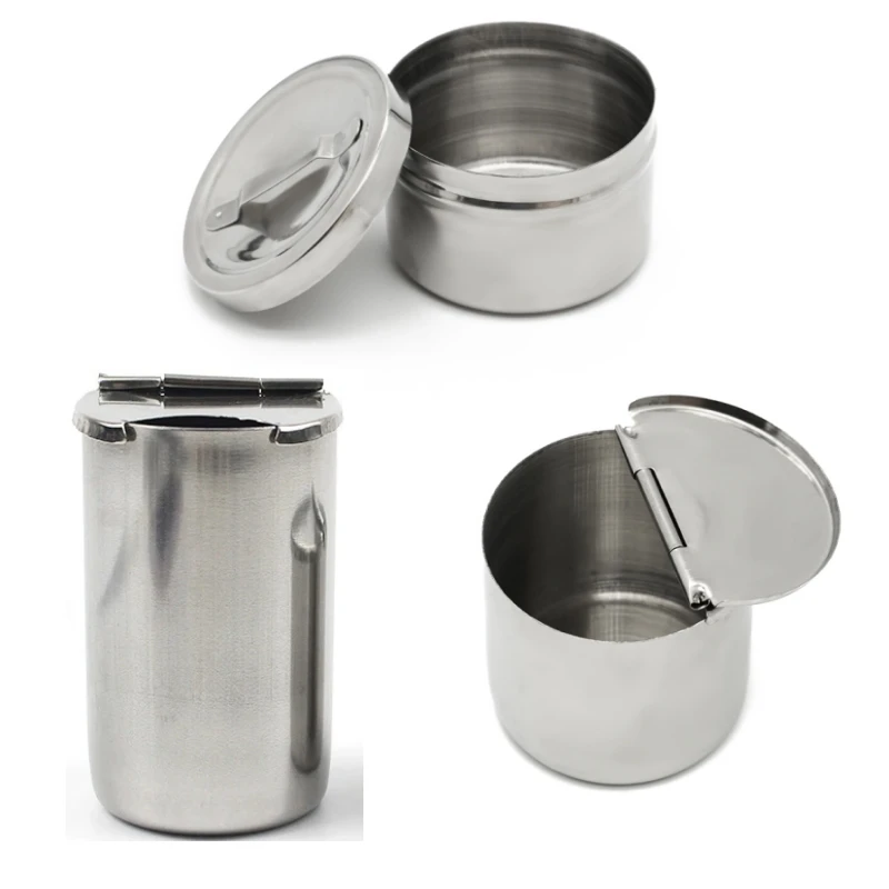 Stainless Steel Medical Disinfection Container Alcohol Cotton Tank Gauze Nursing Dressing Bottle Sterilization Jar Pot