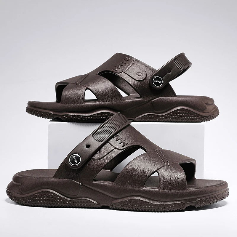 Sandals Man Summer 2024 EVA Shoes Outdoor Slippers Bath Sandles Man Beach Cross Shoes Strappy Sandals Cool And Comfortable Clogs