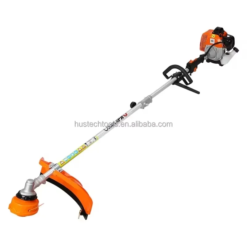 Hustech for 42.7cc Gas Brush Cutter with CDI Ignition Durable Metal Construction 4 Stroke and 2 Stroke Multi Function Garden