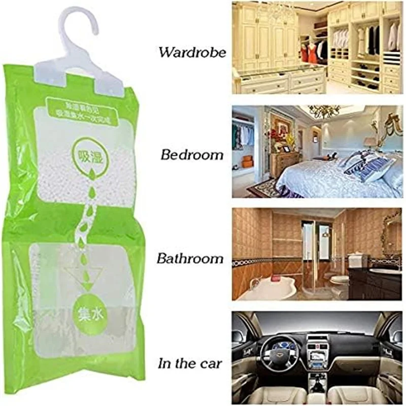 1/5/10PCS Hangable Wardrobe Moldproof Moisture Proof Dehumidification Bag Moisture Absorbing Bag Closet Dehumidizer Eco Friendly