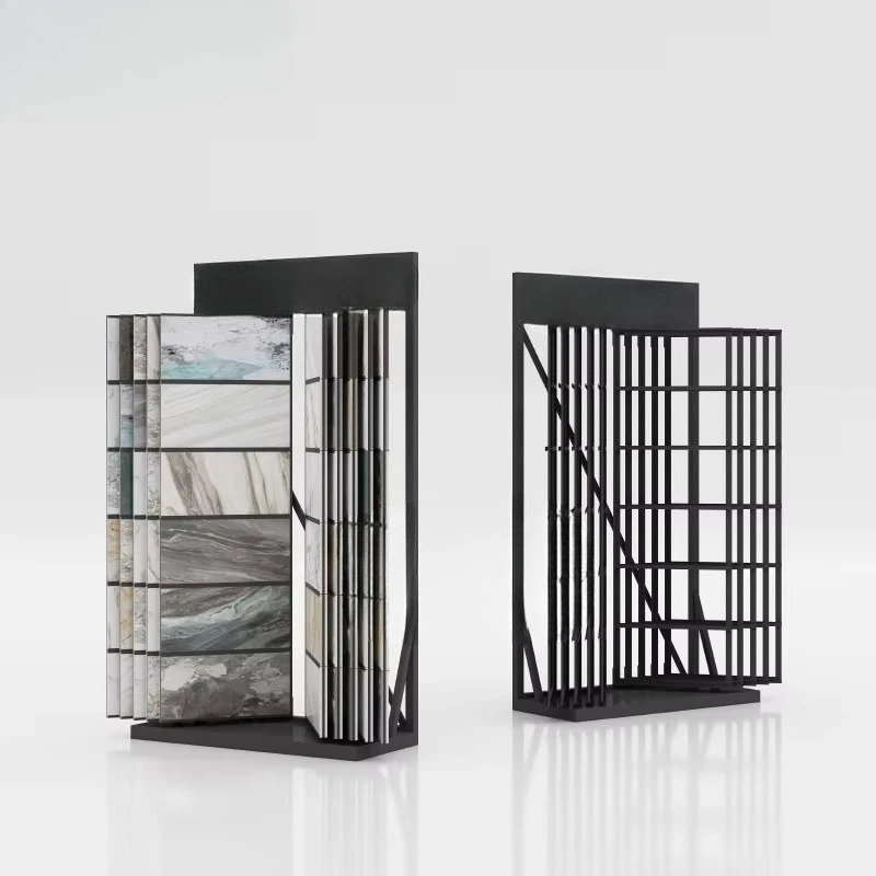 &c Page Turning Exhibit System Ceiling Tiles Stone Granite Quartz Shower Ceramic Tile Small Sample Display Stands for Showroom