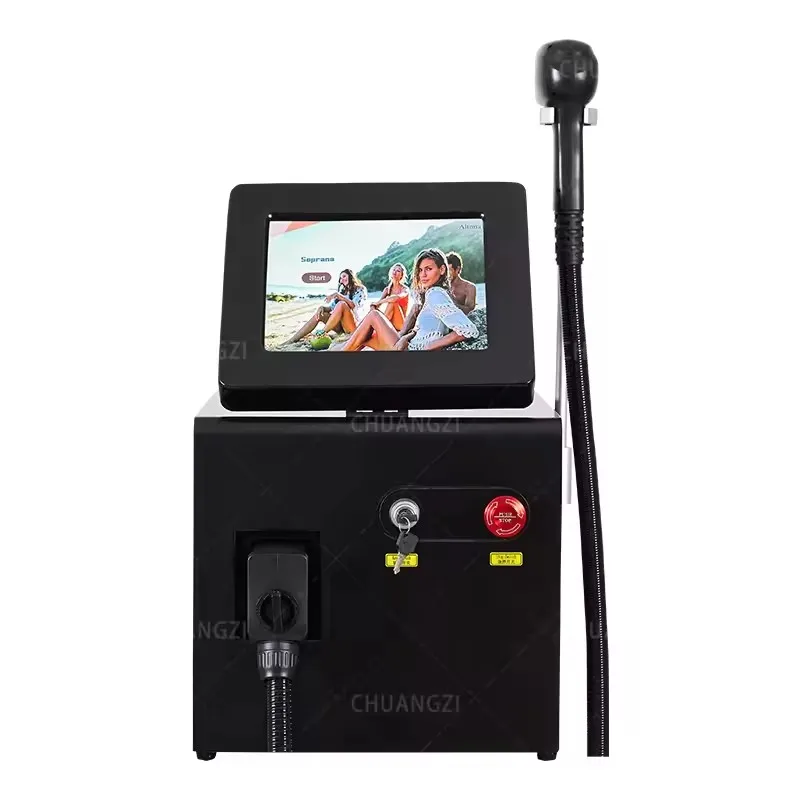 Macchina per la depilazione laser a diodi 808nm 3000W 3 lunghezze d'onda Attrezzatura per la depilazione fisica indolore permanente per la cura del corpo delle ascelle