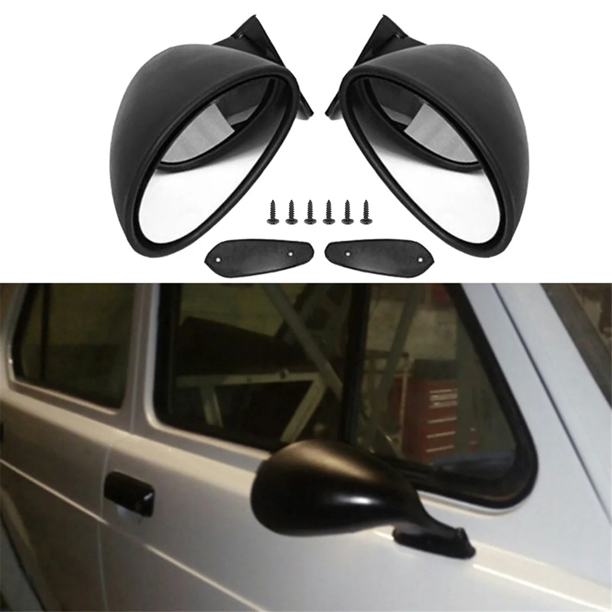 Left & Right Car Classic Retro Door Wing Side Mirror Rearview