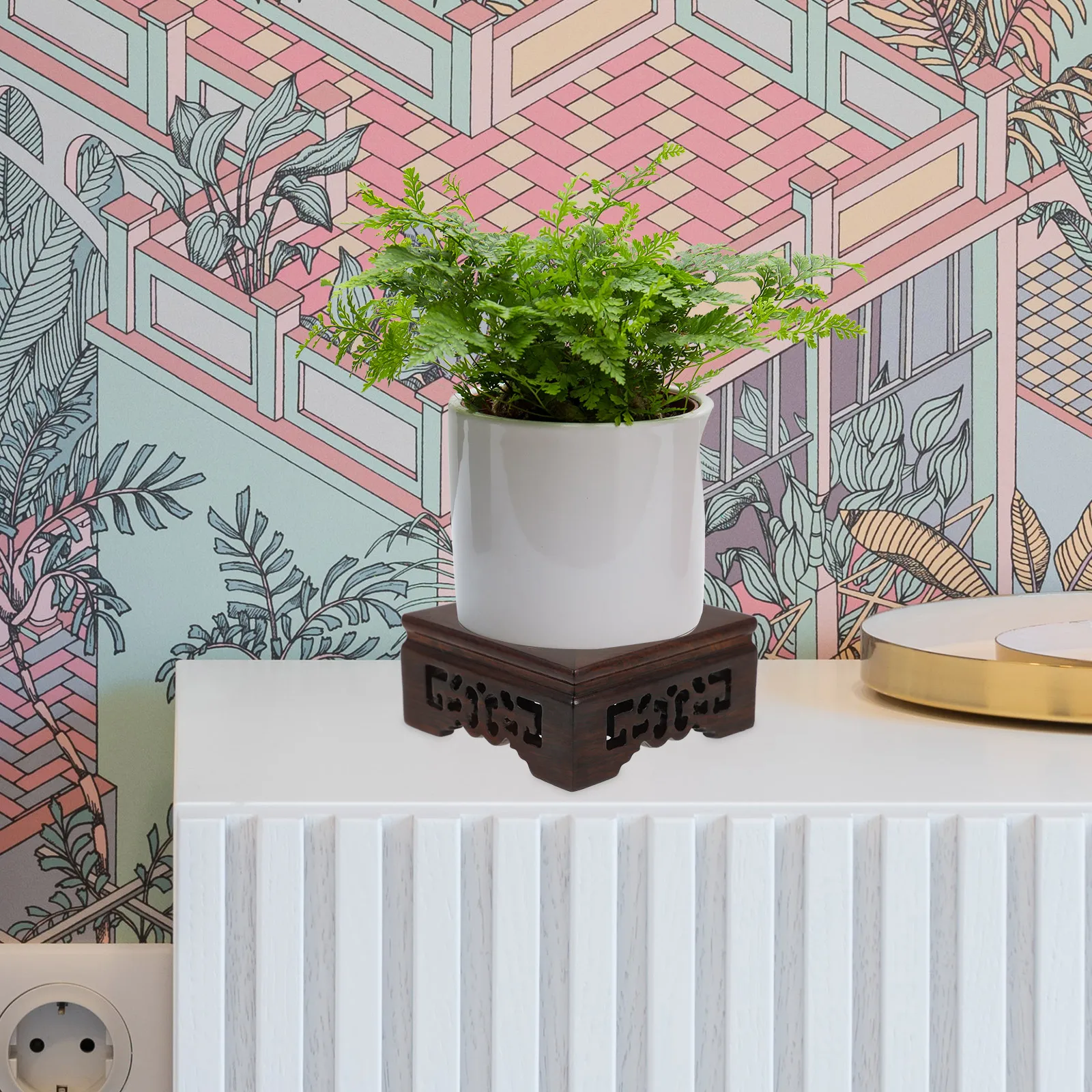 

Natural Wood Plant Stand Indoor Tall Flowerpot Pedestal Home Decor Wooden Stool For Potted Plants Bonsai Stand Vintage Display