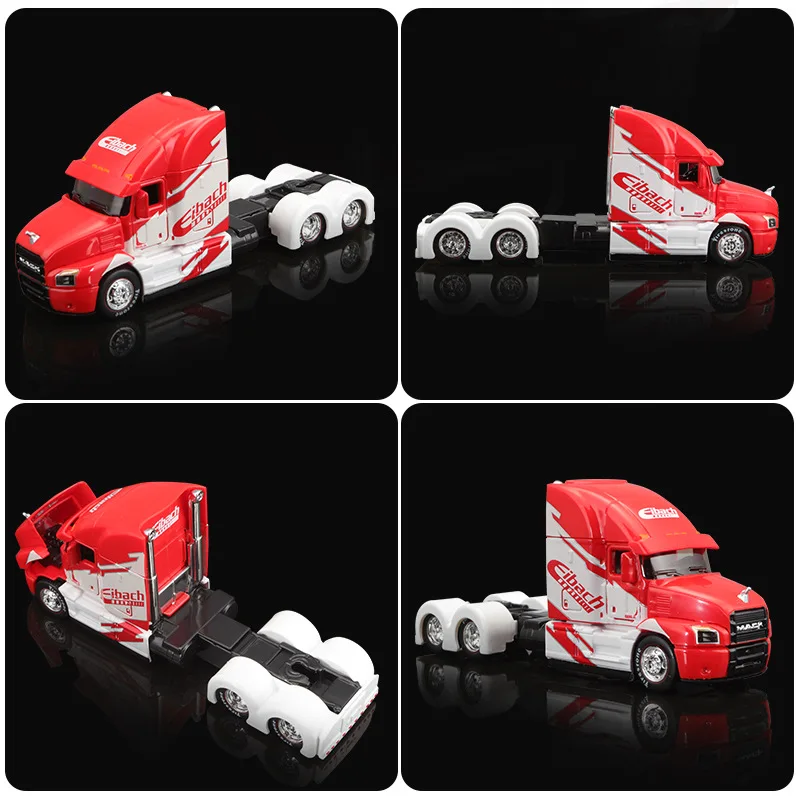 Maisto 1/64 Mini Truck Miniature, MACK ANTHEM WHITE Scale Trailer Car Model Vehicle Diecast Replica Collectible Toy