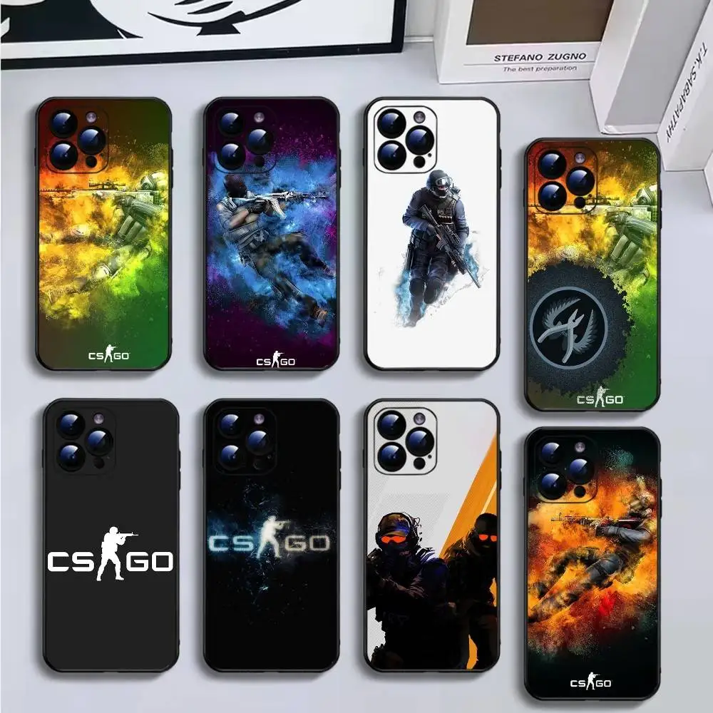 

Game CS GO 2 Phone Case For iPhone16,15,14,13,12,11 Plus,Pro Max,XS,X,XR,SE,Mini,8,7,Soft Black Cover