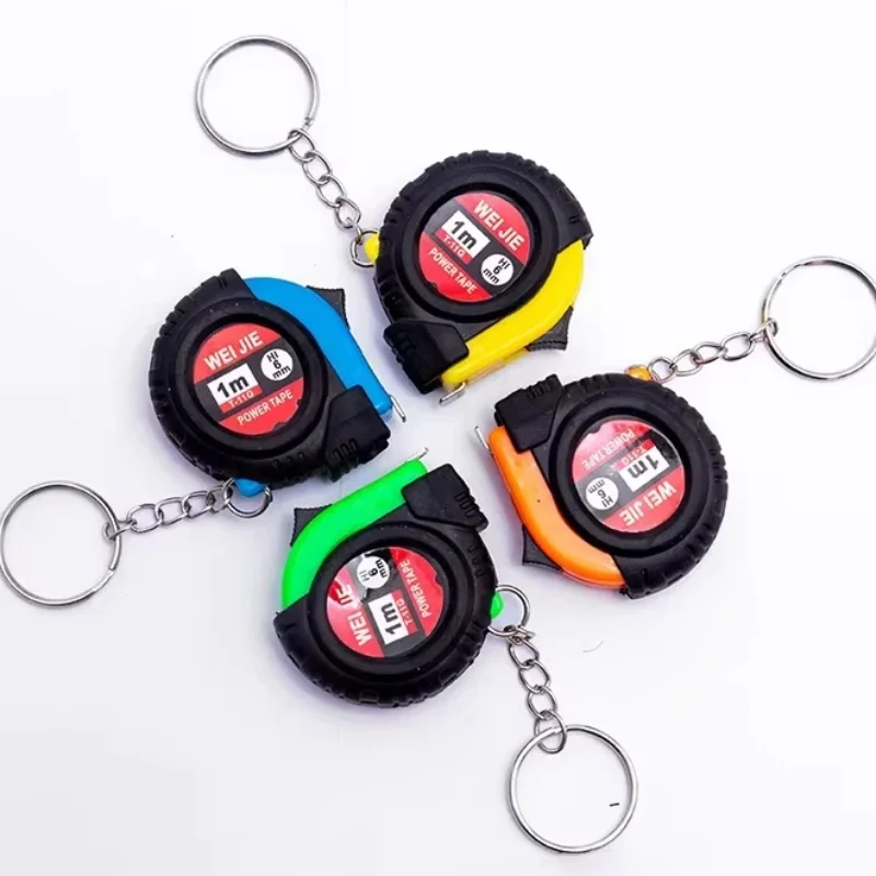 Mini Power Tape Measure Keychain Universal Pull Ruler Metric Tape Measure Retractable 1m Measuring Tape Meter Inch Tailor Tool