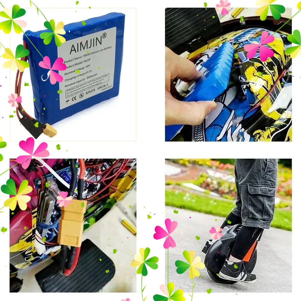 

16S1P 60V Best-selling Power battery pack High power 3000mAH battery Unicycle accessories electric bicycle lithium battery cell