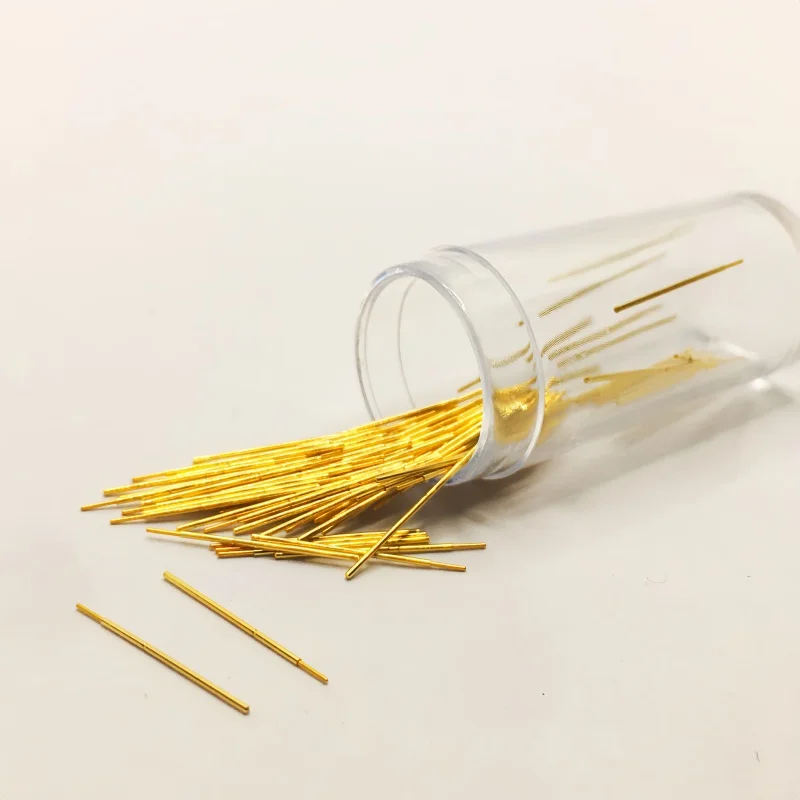 20/100PCS PA038-J1 Lente Test Probe PA038-J Test Pin Test Tool 12mm Dia 0.38mm Gouden Naald Tip 0.28mm Pogo Pin P038-J P038-J1