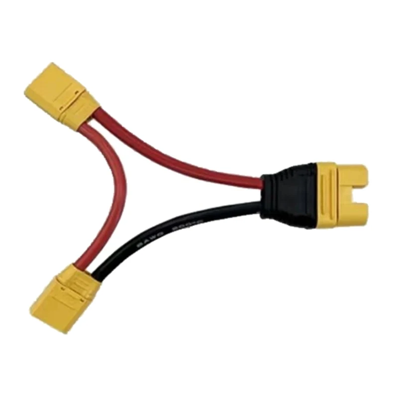 

1PCS AS150U To XT90 Adapter Cable 12cm 8AWG Wire Male Female Plugs Series Connection Line Voltage Increase for RC Model Aircraft