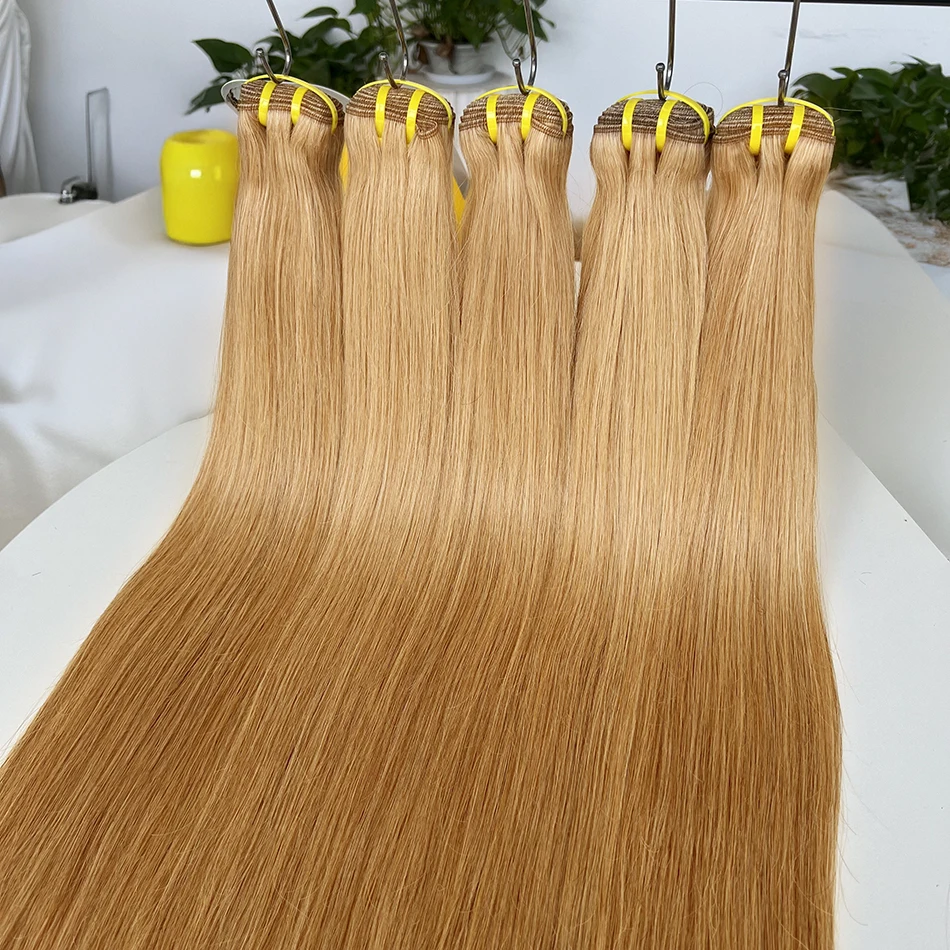 #27 Honey Blonde Bundles Straight Grade 12A 100% Unprocessed Virgin Human Hair Bundles Colored Hair Bundles Extensions