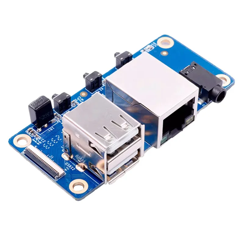 Carte d'extension exquise pour Orange Pi Zero 2 W + boîtier, Port réseau 100M + USB 2.0 + Interface Audio et vidéo analogique, Durable et facile à installer