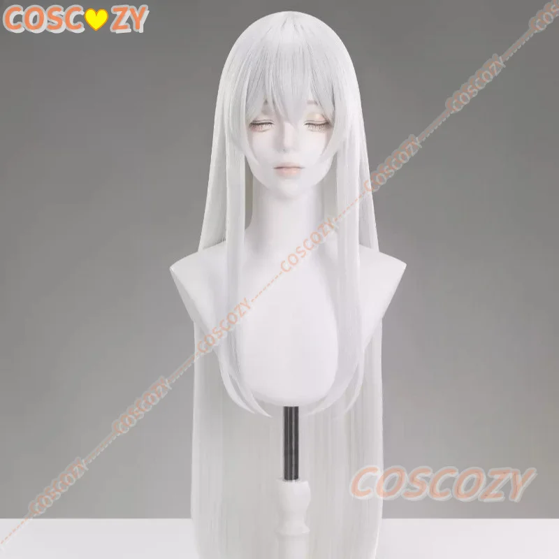 High Quality Echidna Cosplay Wigs RE: ZERO Starting Life in Another World 95cm White Long Straight Hair with Free Wig Cap