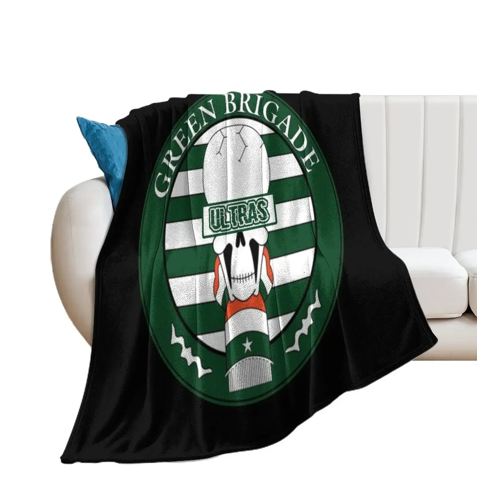 

Green Brigade-ULTRAS Throw Blanket Bed covers Flannels Soft Plaid Camping Blankets