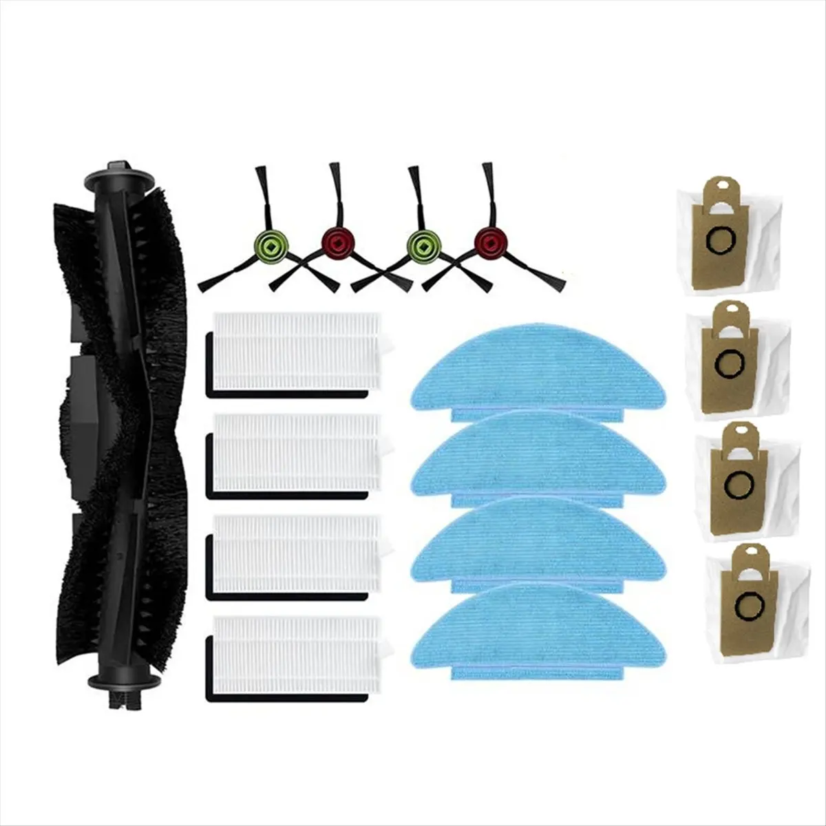 A03V 15 Pcs for Dreame L10s Ultra Gen 2 / L30s Ultra Vacuum Cleaner Accessories Main Side Brush Mop Filter Dust Bags