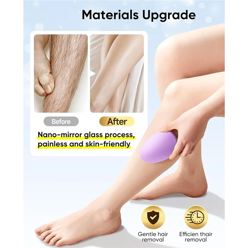 ABKP-Reusable Crystal Hair Remover Magic Painless Exfoliation Tool For Legs Back Arms, Hair Eraser Device