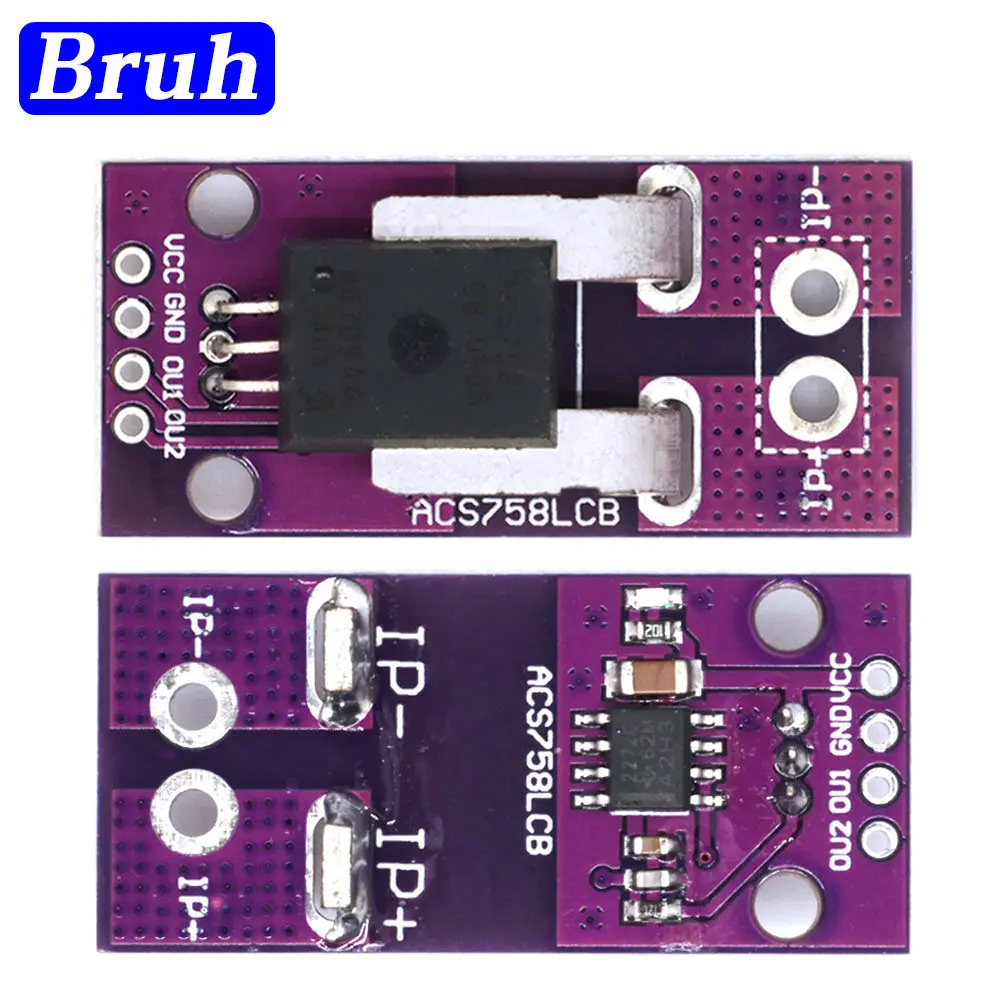 Hall Current Sensor  ACS758LCB-050B-PFF-T Linear Current Sensor Module ACS758LCB High Accuracy For Arduino RC Model Connector