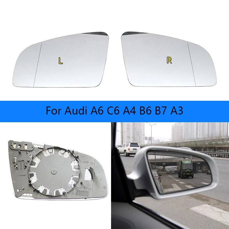 

Applicable to Audi A6, C6, A4, B6, B7, A3 mirrors, rearview mirror plates, rearview mirrors, electrically heated glass