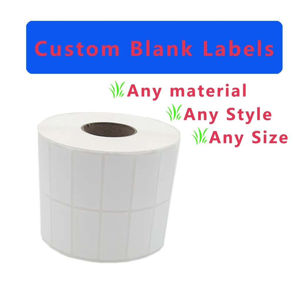 42X8mm White Sticker Labels Customized Blank Writable Price Label Waterproof Oil-proof Tear Resistant Self-adhesive Stickers