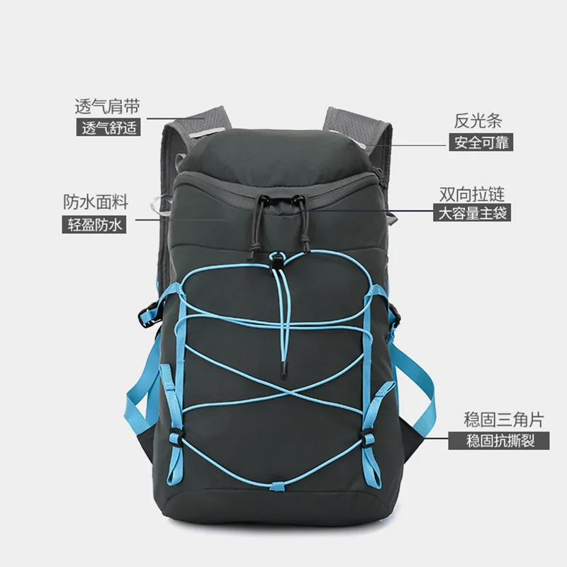 Novas mochilas de ciclismo, bolsas esportivas ao ar livre, bolsas leves para caminhadas e escalada de montanha, bolsas de viagem de grande capacidade