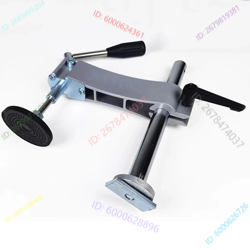 Precision sliding table panel saw Precision table saw Adjustable horizontal hinge clamp eccentric plate manual clamp