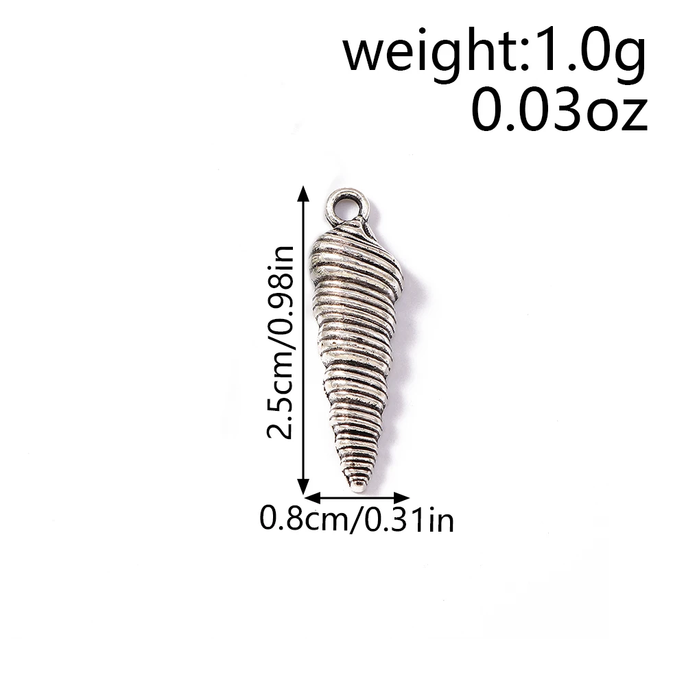 Tusember 10 Stück niedliche Anhänger aus Legierung in Form von Fisch, Qualle, Seestern und Muschel für die Schmuckherstellung von Halsketten, Ohrringen, Armbändern, DIY – Detail 5