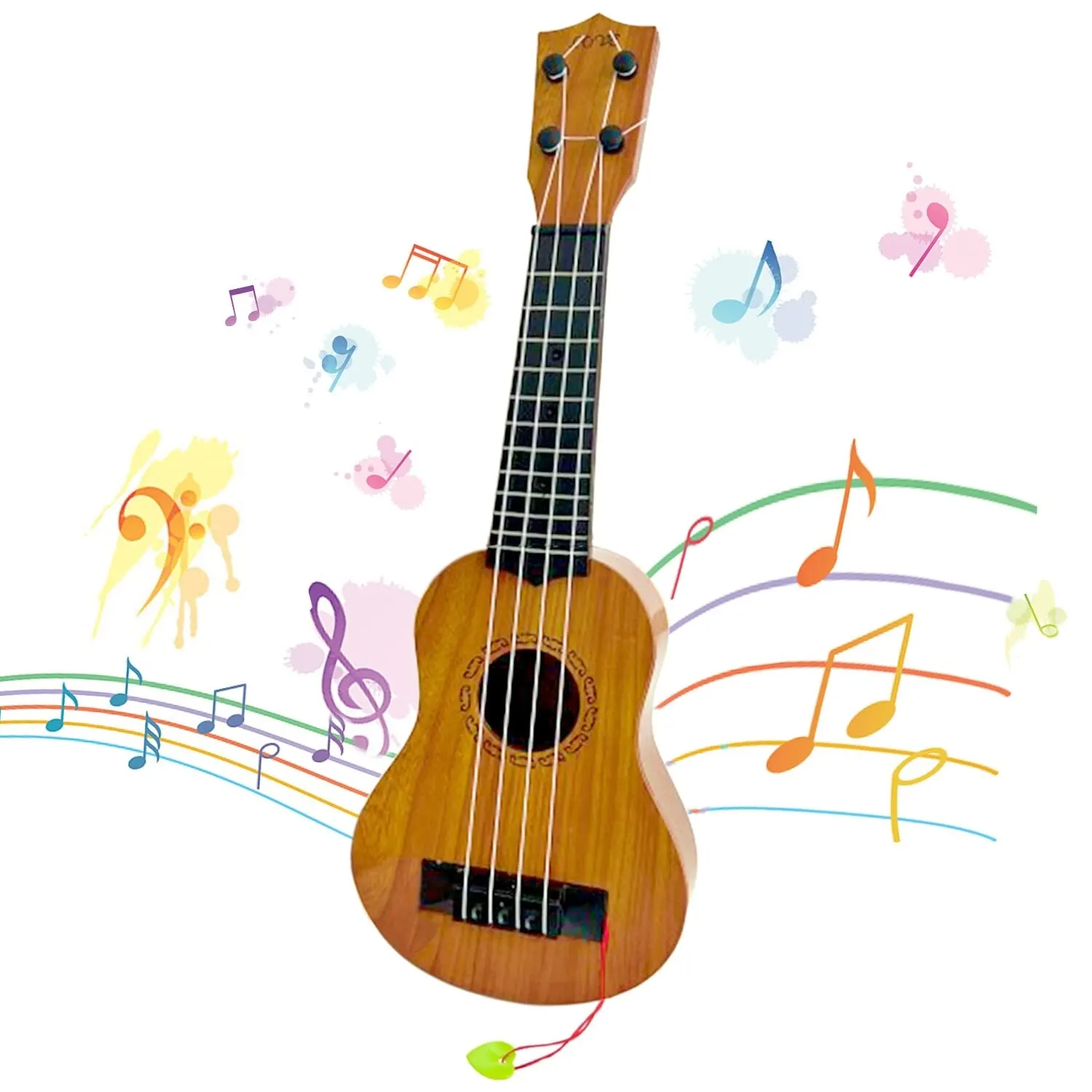 Kids Toy Ukulele Kids Guitar with Pick Musical Toy 17 Inch 4 Strings Educational Musical Instrument for Toddlers and Preschooler