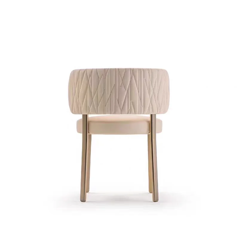 Стул Кухонный Round Dining Chairs Metal Legs Modern Minimalist Dining Chair Leisure Backrest Silla Comedor 카페의자 Home Furniture image 5