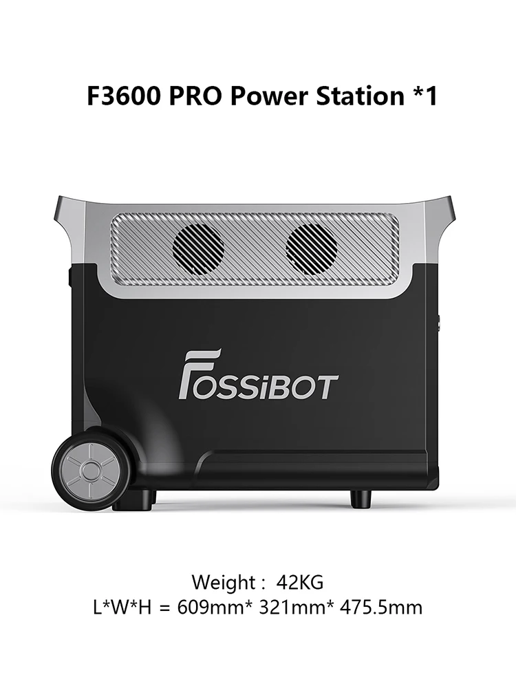 Fossibot 3600W Tragbare Powerstation 3,84Kwh Erweiterbar auf bis zu 11,52Kwh Lifepo4-Akku Solargenerator für Zuhause Outdoor Camping Wohnmobil Elektrofahrzeug