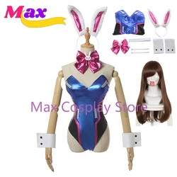 Max Game OW DVA Cosplay Sexy Bunny Girl Jumpsuit Song hana D.VA Cosplay Costume Halloween Women Romper Jumpsuit