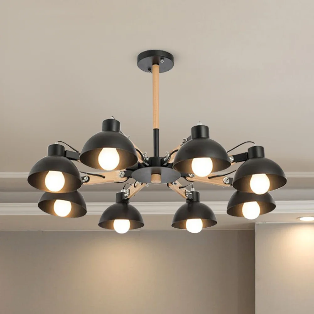 

Modern Chandeliers Bedroom LED Chandelier Living Room Ceiling Chandelier Kitchen Pendant Lamp Dining Room Wooden Ceiling Light