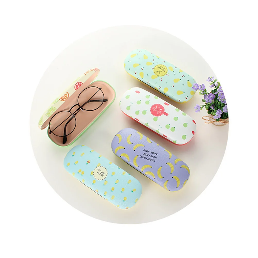 

1Pcs Fruit Pattern Cartoon Eyeglass Case Pineapple PU Hard Shell Lightweight Sunglasses Box Protective Spectacle Storage Eyewear
