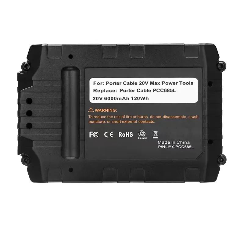 6000mAh for Porter Cable PCC601 PCC620LB PCC640 PCC670B PCC680L PCC682L PCC685 PCC710B PCC772B 20V Power Tools Battery