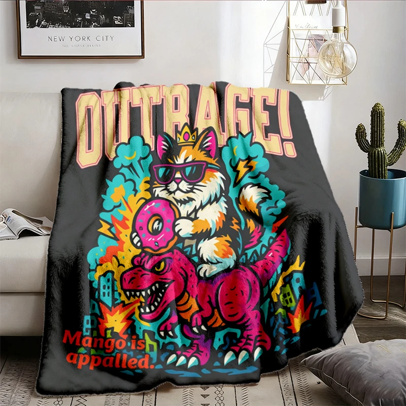 This is an OUTRAGE  Flannel Blanket, Princess Donut, Dungeon Crawler Carl Book Lover Flannel Throw