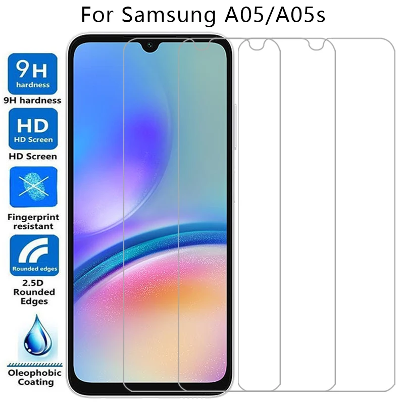 tempered glass for samsung a05 a05s phone case galaxy a 05 s 05s as05 s05a back cover 360 samsunga05 galaxya05 05a samsun galxy